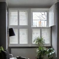 Volets persiennes en PVC imitation bois, sur mesure, étanches, modernes, pour intérieur et extérieur, fenêtres, portes, patios et salles de bain