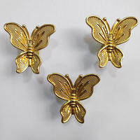 Poignée de meuble en laiton en forme de papillon, bouton décoratif pour tiroir, quincaillerie de placard, style pastoral, pour mobilier de maison