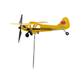 Grand <span class=keywords><strong>moulin</strong></span> à <span class=keywords><strong>vent</strong></span> décoratif d'extérieur pour jardin, figurine décorative de cour, modèle d'avion avec hélice rotative en métal - Product Image 1