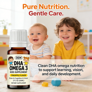 Complément alimentaire cérébral pour enfants personnalisé - Nootropiques - Gouttes de <span class=keywords><strong>DHA</strong></span> Omega 3 - Acides gras Omega 3 - Booster cérébral, immunitaire et visuel - Avec EPA et <span class=keywords><strong>ALA</strong></span> - Product Image 4