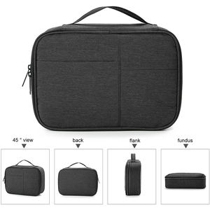 Estuche Organizador de Cables Portátil y Duradero con Cremallera para Accesorios Electrónicos, Audífonos y Viajes, con 4-6 Compartimentos - Product Image 4