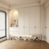 Système d'organisation d'entrée contemporain pour armoire à chaussures, idéal pour les projets d'aménagement intérieur haut de gamme