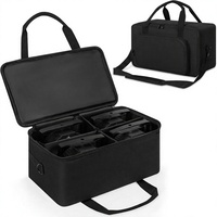 Sac de rangement en cuir pour projecteurs, rembourré 5/16 pouces, avec séparateurs, poignée et bretelles, noir, pour 4 projecteurs PAR, vente en gros