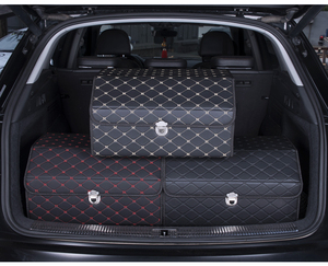 Organisateur de coffre de voiture en cuir PU grande capacité, pliable pour voyage et pique-nique, logo personnalisé OEM ODM, étanche, vente en gros usine - Product Image 1
