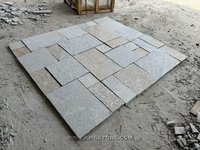 Dalles de pavage en granit épaisses pour extérieur, surface flammée et brossée, carrelage naturel moderne pour aménagement paysager, allées et patios