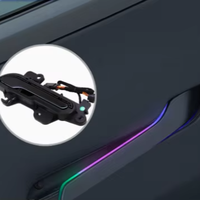 Poignée de porte de voiture modifiée, poignée de porte colorée compatible avec Tesla Model 3 Model Y 2019-2022, poignée de porte extérieure LED