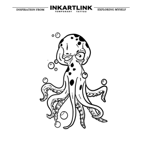 Autocollant de tatouage semi-permanent réaliste en forme de pieuvre de dessin animé, longue durée 15 jours, pour hommes et femmes, art corporel pour bras, vente en gros - Product Image 3