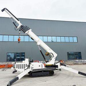 Mini-grue araignée mobile chinoise Tonlita avec bras sur chenilles, ventouse à verre, flèche télescopique et nacelle pour personnel - Product Image 1