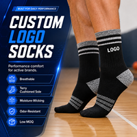 Chaussettes de sport respirantes et confortables pour le basket-ball, la course à pied et l'entraînement, avec logo personnalisé en tricot, en coton, pour adultes, personnalisables