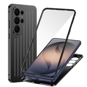 Étui <span class=keywords><strong>de</strong></span> téléphone en verre trempé haute définition pour Samsung S26 Ultra, protection 360°, panneau arrière en métal, anti-chute - Product Image 4