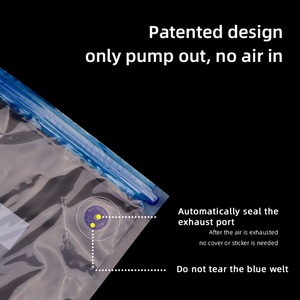 Sacs sous vide réutilisables avec valve d'air pour conserver les aliments, sac à fermeture éclair sous vide pour aliments, emballage alimentaire en PE, sac à sandwich sécurisé, thermoscellage QH-Z - Product Image 4