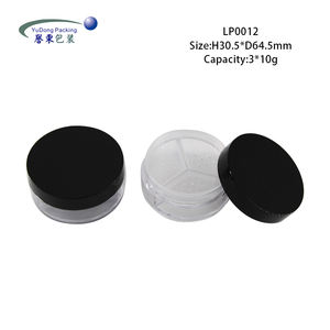 Pot d'emballage vide en plastique ABS de 30g pour correcteur de maquillage 3 cavités Conteneur cylindrique pour poudre libre Logo <span class=keywords><strong>personnalisé</strong></span> Petit coffre-fort à transporter - Product Image 2