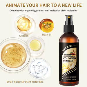 Spray do melhor óleo essencial reparador de colágeno para melhorar o cabelo danificado Organic Salon Herbal Medicine para tratar o cabelo Serum - Product Image 4