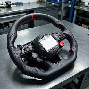 Volant sport RS entièrement en cuir avec bouton de démarrage compatible <span class=keywords><strong>Audi</strong></span> B8.5 S4 S5 RS5 RS6 <span class=keywords><strong>Q5</strong></span> Q7 A3 S3 A8 A1 A6 RS7 A7 A4 RS4 TT - Product Image 5