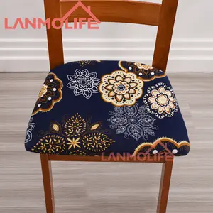 Hot Selling Milk Silk Chair Cover Printed Elastic Various Flower Type For Hotel Use Plain Style