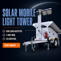 Tour d'éclairage solaire mobile portable d'extérieur MO-3300-4 avec LED IP65 pour l'éclairage de chantier