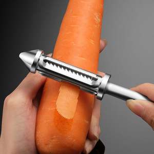 High Quality Multifunctional Zinc Alloy <b>Peeler</b> 3 in 1 Kitchen Tool <b>Potato</b> Vegetable Fruit Serrated <b>Peeler</b> with Non-Slip Handle - Product Image 3