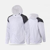 Veste coupe-vent à capuche pour la randonnée, la course à pied et les activités de plein air en hiver, manches longues, 100% nylon, coupe-vent de football