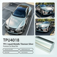 Film de protection automobile TPU argent titane métallique liquide, installation à l'état humide, 1,52*15m, dernière technologie, fournisseur de film automobile