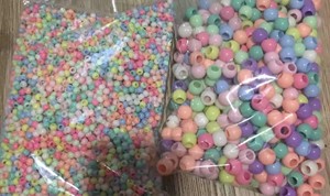 Оптовая продажа, массивные акриловые бусины круглой формы 14 мм с большим отверстием, красочные пластиковые ювелирные изделия из люцита - Product Image 5