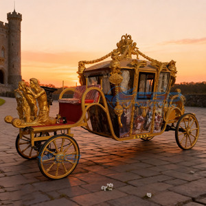 Carruaje Eléctrico Real sin Caballos 2026, de Doble Función, Escultural, para Paseos Turísticos, Tipo Calabaza - Product Image 2