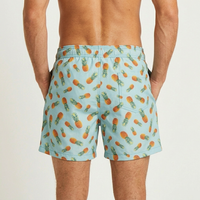 Short de bain pour homme AQTQ, séchage rapide, imprimé, taille élastique, 100% polyester, écologique, respirant
