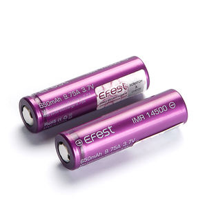 Fabricant chinois Garantie 1 an <span class=keywords><strong>Efest</strong></span> 14500 650mah 9.75A 3.7v Batterie rechargeable au lithium Li ion 14500 - Product Image 4