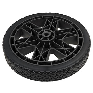 Roue de tondeuse à gazon avec jante en PP de 10 pouces et revêtement en PVC, bande de roulement robuste, gris, capacité de charge de 30 kg, pneu pour véhicule utilitaire - Product Image 4