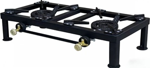 Estufa de <span class=keywords><strong>Gas</strong></span> de Hierro Fundido de Alta Resistencia con 2 Quemadores |   <span class=keywords><strong>Cocina</strong></span> Portátil de Propano LPG <span class=keywords><strong>para</strong></span> Camping, RV, Patio y Uso Comercial con Calentamiento Rápido - Product Image 4