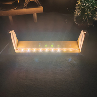 Cadre photo créatif en bois massif de 6 à 12 pouces, cadre en forme de U lumineux, base en acrylique à côté des lampes de table pour enfants.