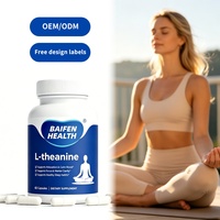 Complément alimentaire premium à la L-théanine pour adultes, marque privée OEM/ODM - Capsules naturelles sans gluten pour un apaisement émotionnel