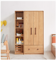 Armoire de rangement pour bébé en kit, organisateur de vêtements moderne autoportant en bois pour chambre à coucher, idéal pour villa