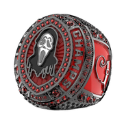 Bague personnalisable à l'effigie d'un crâne pour Halloween et Black Friday, bijou tendance pour les fêtes et les cadeaux, idéale pour le port quotidien.