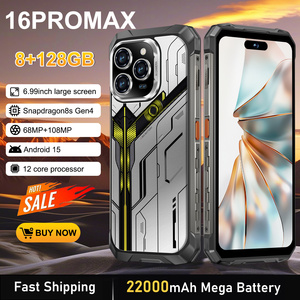 Smartphone robuste débloqué I 16 Pro Max, Android 15, 8 Go de RAM, 128 Go de ROM, batterie 22000 mAh, étanche <span class=keywords><strong>IP68</strong></span>, écran FHD, LTE, version usine - Product Image 3