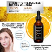 Sérum visage anti-âge de nuit à la vitamine C DR DAVEY 60 ml avec acide hyaluronique éclaircissant