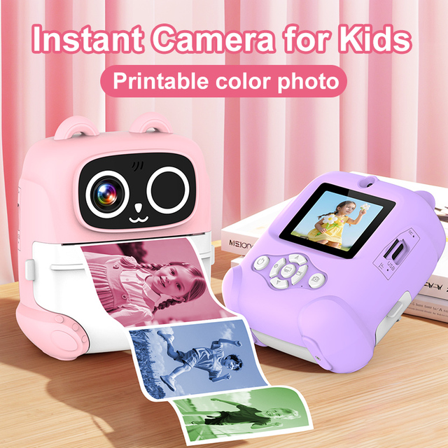 Hot Children's Print Camera 2.4 Inches HD IPS Screen Dual Lens Digital Video Selfie Toys Gift Camara Instant with Print