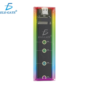 เคสคอมพิวเตอร์ ELE-GATE โปร่งใส พร้อมไฟ RGB สำหรับเล่นเกม รองรับขนาด 2230 2242 2260 2280 - Product Image 1