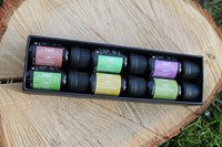 Coffret Cadeau d'Huiles Essentielles Biologiques 6x10ml OEM Étiquette Privée Boîte Personnalisée Collection d'Huiles Naturelles Pures pour Diffuseur Massage OEM ODM