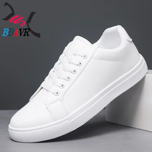 Zapatos Deportivos Casuales de Cuero para Hombre, Blancos y Negros, para Correr y Patinar - Product Image 3