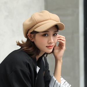Casquette Newsboy Classique pour <span class=keywords><strong>Femme</strong></span>, Chapeau Octogonal Rétro Britannique, Béret Chaud Automne Hiver, Casquette de <span class=keywords><strong>Peintre</strong></span> Style Français, Chapeau d'<span class=keywords><strong>Artiste</strong></span> Vintage - Product Image 1