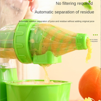 Presse-agrumes manuel multifonctionnel et écologique en plastique Séparation de la pulpe de la cuisine domestique Petit robot culinaire portable