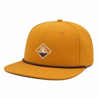 Casquettes Snapback de la collection Voyage, à visière plate structurée, en tissu sport à 6 panneaux, anti-éclaboussures, faciles d'entretien, directement de l'usine