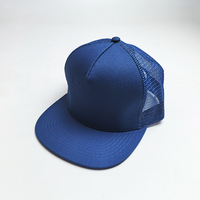En stock – Casquettes Snapback 5 panneaux unies, personnalisables, ajustables, respirantes, unisexe, style Hip Hop, type Trucker – Vente en gros