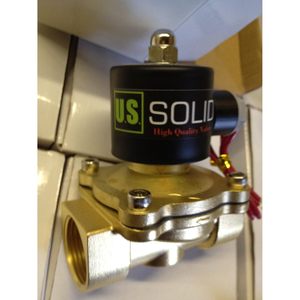 États-Unis Vanne solénoïde électrique en laiton massif 1 pouce 110V AC normalement fermée pour eau, air, huile, diesel - Product Image 5