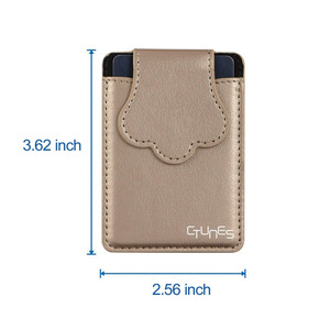 Customized PU leather phone <b>card</b> <b>holder</b>, creative cap-style gift <b>card</b> <b>holder</b>, 3M adhesive backing <b>card</b> <b>holder</b> - Product Image 3
