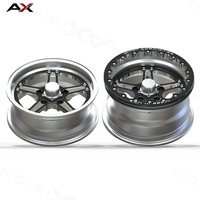 Jantes forgées Beadlock AX 15x6 15x8 Noir brillant usiné en alliage 6061-T6 5x120.65 5x120 pour Chevrolet Camaro des années 90, usage urbain ou course de dragster