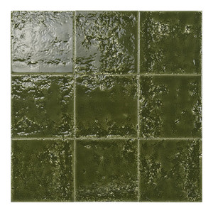 Piastrella Verde Bahia-13 13x13 Cm Spessore 9 Mm Lucida con Bordi Irregolari - Product Image 2