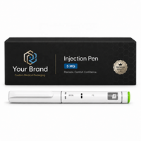 Boîte d'emballage pour stylo à injection personnalisée, logo OEM, matériaux recyclés écologiques, boîte en papier rigide biodégradable, gaufrage