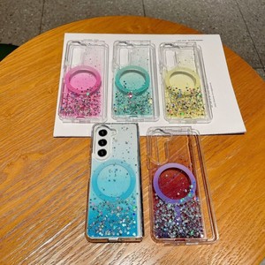 เคสโทรศัพท์แม่เหล็กใสวิบวับ รุ่นใหม่ สำหรับ Samsung Z Fold6 Fold5 <span class=keywords><strong>Fold4</strong></span> Fold 3  วัสดุ PC Resin  ฝาหลังแบบอีพ็อกซี่ - Product Image 1