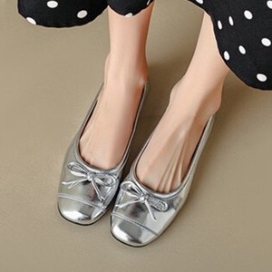 Eleganti <span class=keywords><strong>Ballerine</strong></span> da <span class=keywords><strong>Donna</strong></span> con Fiocco, Tomaia Morbida in PU, Punta Rotonda, Comode da Infilare, Suola in Gomma, Rosso di Tendenza - Product Image 2